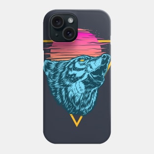 Funky Sunset Wolf Cry Phone Case