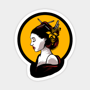 SAD GEISHA WITH KIMONO Magnet