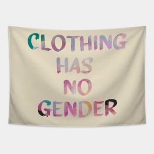 Clothing has no Gender Quote Glitch Art Tapestry