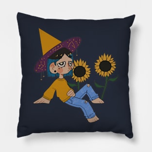 Sunflower Witch Pillow