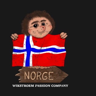 Norwegen Troll Flagge Mythen Legende Urlaub T-Shirt
