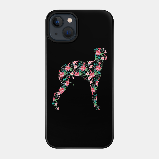 Floral Whippet gifts design. Perfect present for mother dad friend him or her - Whippet - Phone Case