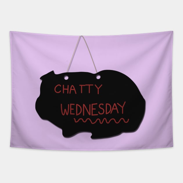 Chatty Wednesday - Guinea Pig version Tapestry by guayguay