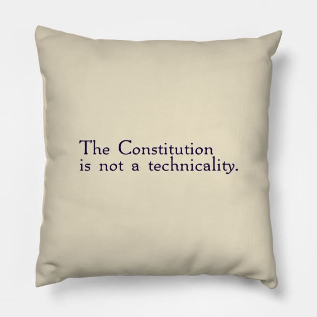 The Constitution is not a technicality. Pillow by ericamhf86