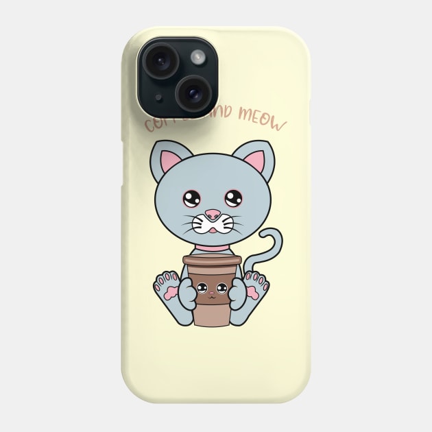 All I Need is Coffee and cats, coffe and cats Phone Case by JS ARTE