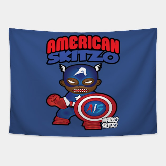 American Skitzo x Marko Skitzo Tapestry by MarkoSkitzo