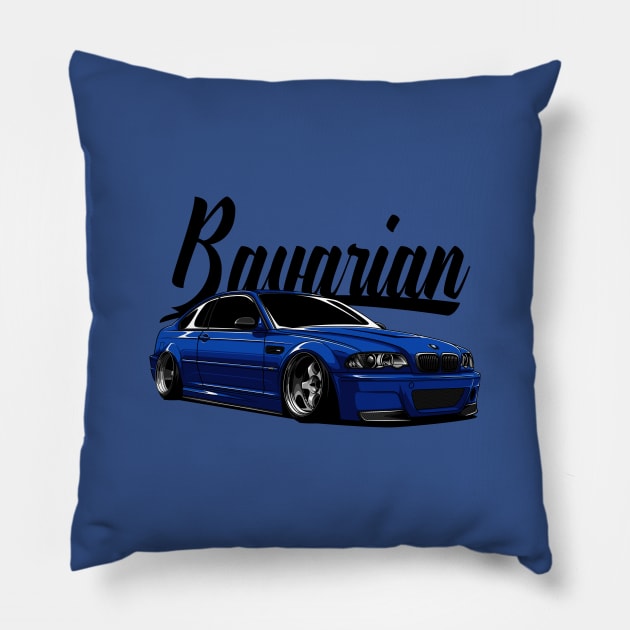 BMW E46 - PAPAYA STREETART Pillow by papayastreetart