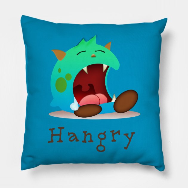 Hangry Monster Pillow by cast8312