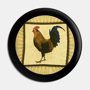 Little Red Rooster Yellow Pin