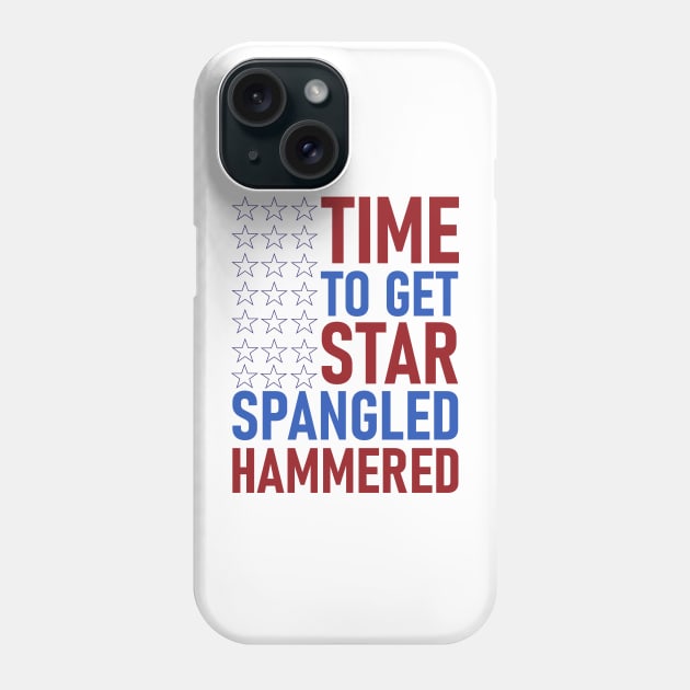 Time To Get Star Spangled Hammered Phone Case by HassibDesign