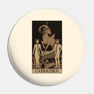 Capricorn Tarot Card Pin