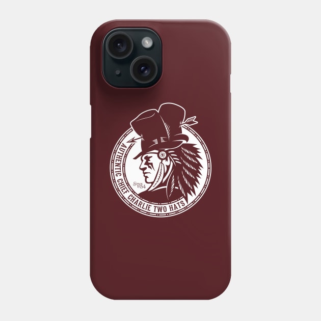 Authentic Chief Charlie Two Hats (Inverse White) Phone Case by scallywag