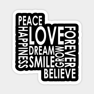 Peace Love Happiness Magnet