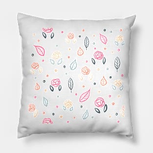 Cute Rose and Leaf Pattern Pillow