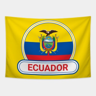 Ecuador Country Badge - Ecuador Flag Tapestry