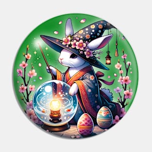 Cute Easter Bunny Magician Pin