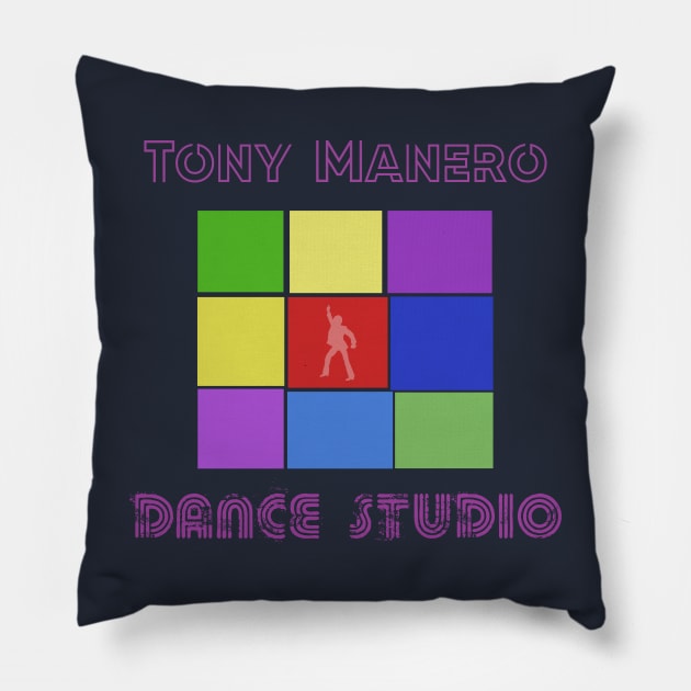 Tony Manero Dance Studio Pillow by TenomonMalke