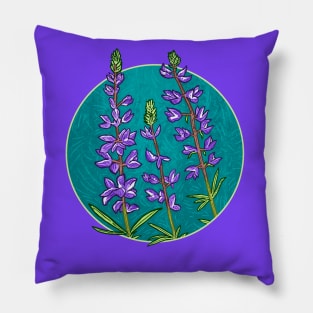 SHOWY GROWY Silver Lupine Pillow