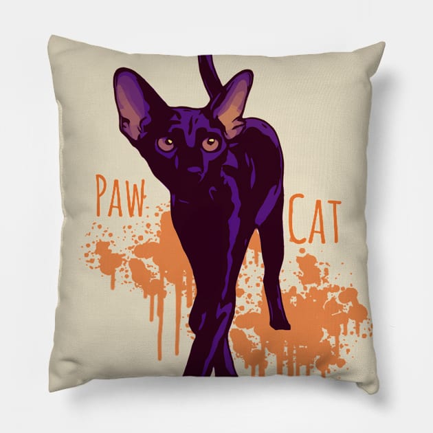 Cat paw Pillow by Collagedream