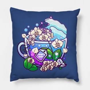 Aquarius Zodiac Teacup Pillow