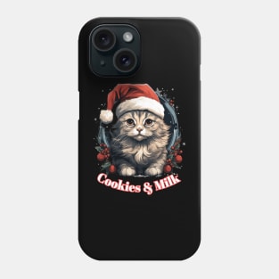 Cookies & Milk - Christmas Cat - Winter Holiday Phone Case