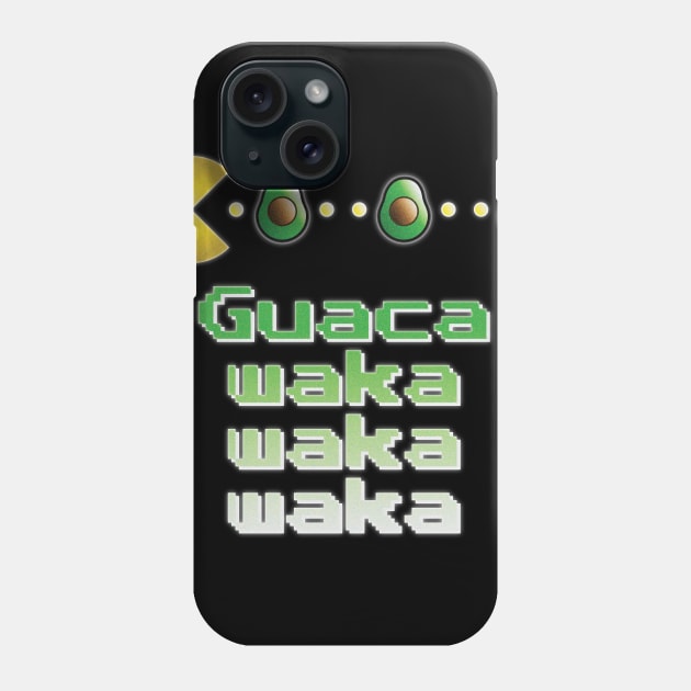 Guaca-Waka-Waka-Waka Retro 80s Video Game Phone Case by Nonstop Shirts