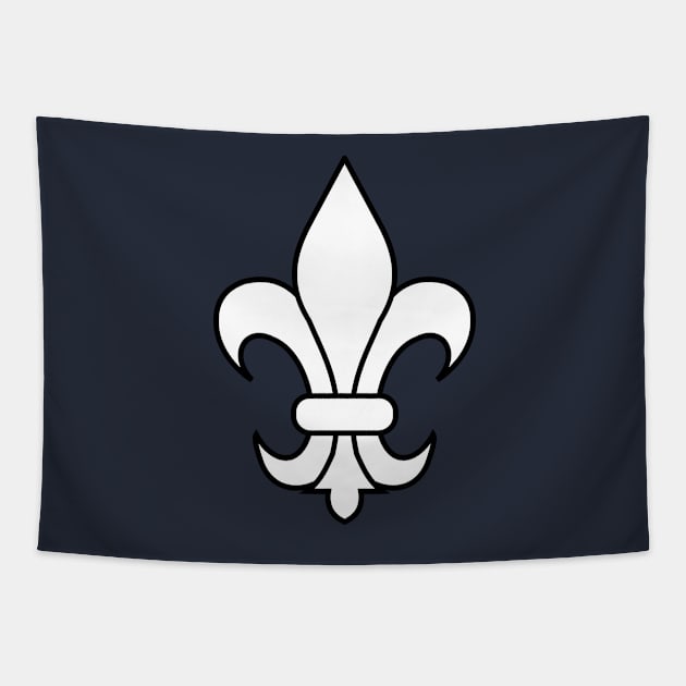 fleur de lis (white) Tapestry by PabloDeChenez