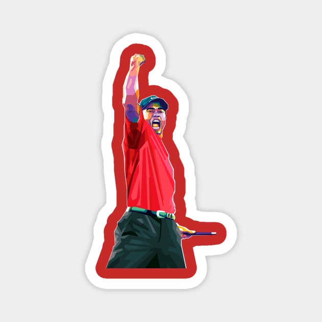 Tiger Woods Magnet by giltopann