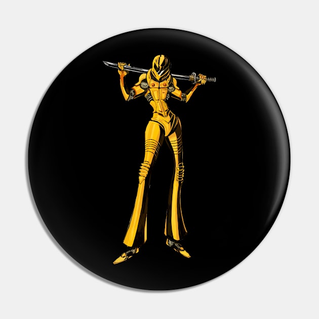 Kill Bill The Bride Beatrix Kiddo Mecha Pin by banditotees