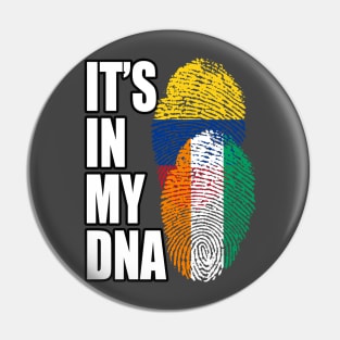 Ivorian And Colombian Mix Heritage DNA Flag Pin