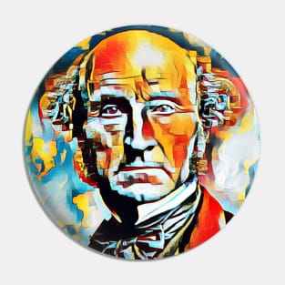 John Stuart Mill Abstract Portrait | John Stuart Mill Artwork 3 Pin