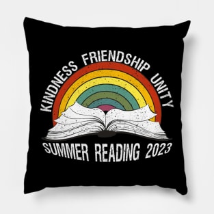 All Together Now Summer Reading 2023 Rainbow Book Lover Pillow