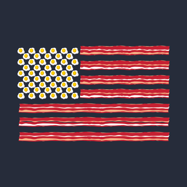 Bacon and Eggs American Flag 4th of July by stayfrostybro