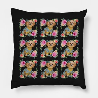 pj puppy pattern Pillow