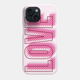 LOVE Retro Word Art Phone Case