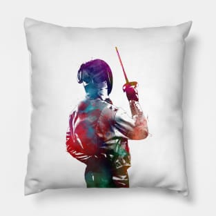 fencing sport art #fencing #sport Pillow