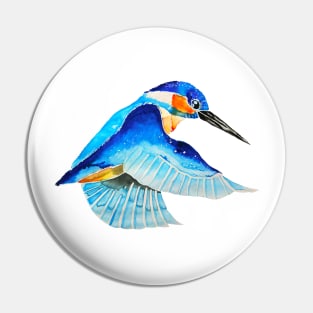 hummingbird blue Pin