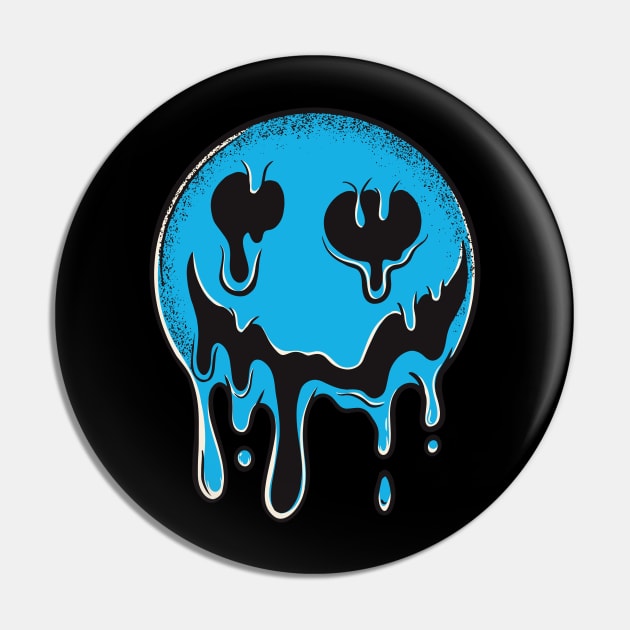 Droopy Smiley Face // Trippy Smile Pin by SLAG_Creative