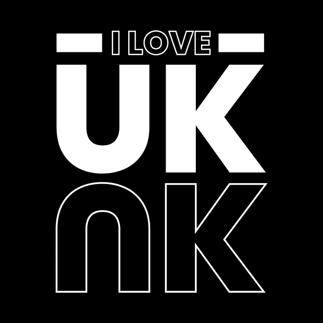 i love uk typography design by emofix