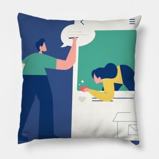 social media life Pillow