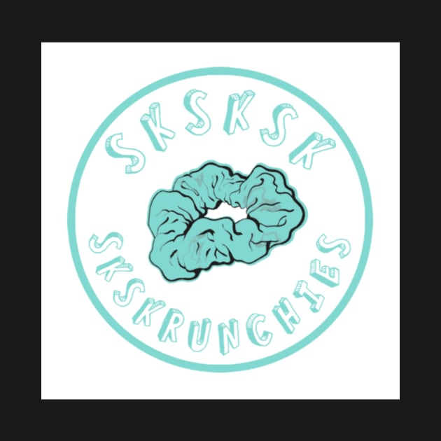 SKSKSK Scrunchie Sticker VSCOGRL Visco Girl Pastel Green Seafoam Gifts for Girls by gillys