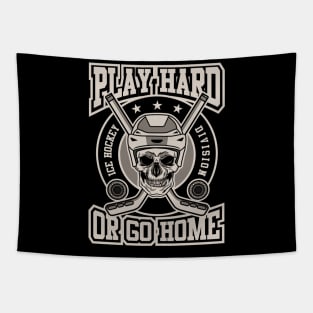 ICE HOCKEY SKULL Tapestry