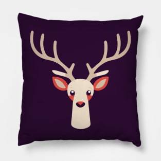 Adorable Deer Vector Art || Cute Christmas Reindeer || Hunting Season Pillow