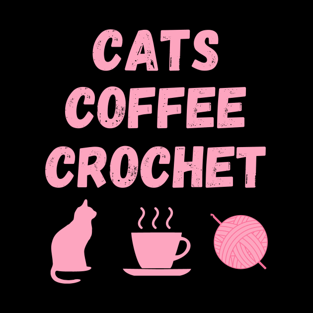 Cat Lady Gift Crochet Gifts Cats Coffee Crochet Yarn Lover Design by InnerMagic