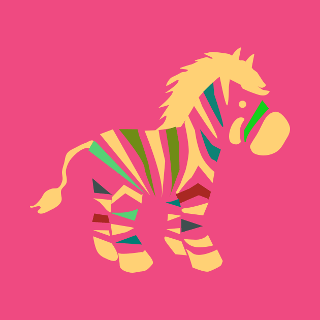 Multicolored zebra by CocoDes