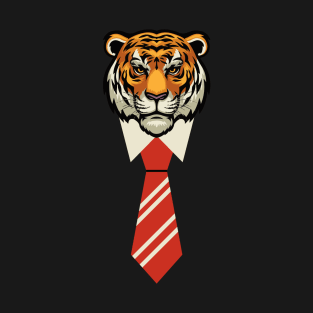 "Dapper and Fearless: Formal Tiger T-Shirt