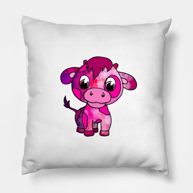 Jack, the Pink Cow Pillow by BellaAndFriends