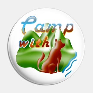 camping and dogs are my therapy, dog camper Pin