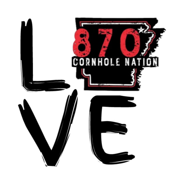 870 Love Large Font by 870 Cornhole Nation