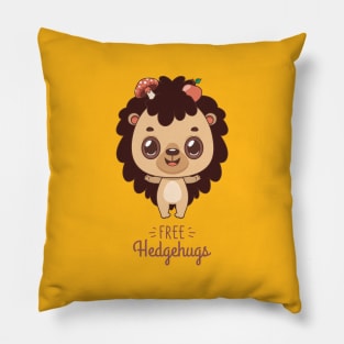 Free Hedgehugs pun design Pillow